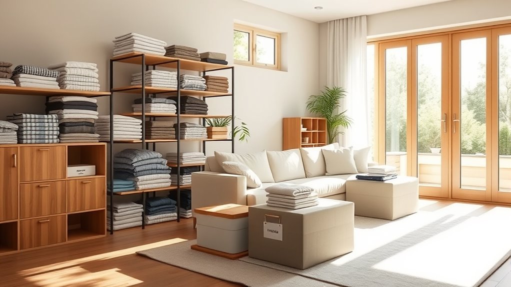 sustainable decluttering with storage