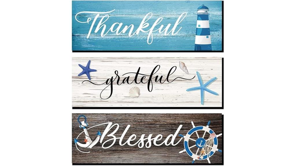 thankful grateful blessed sign