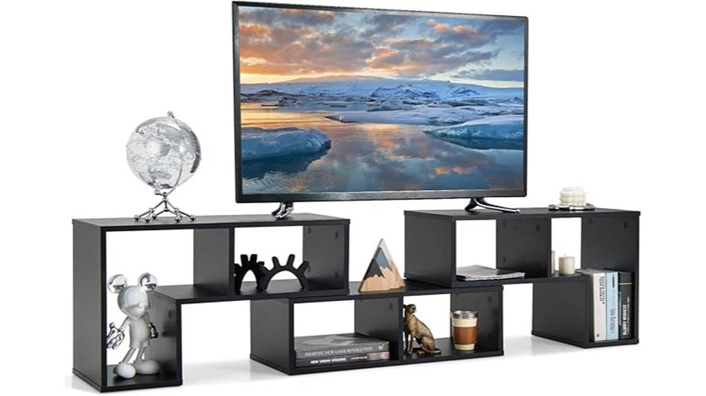 three piece tv stand