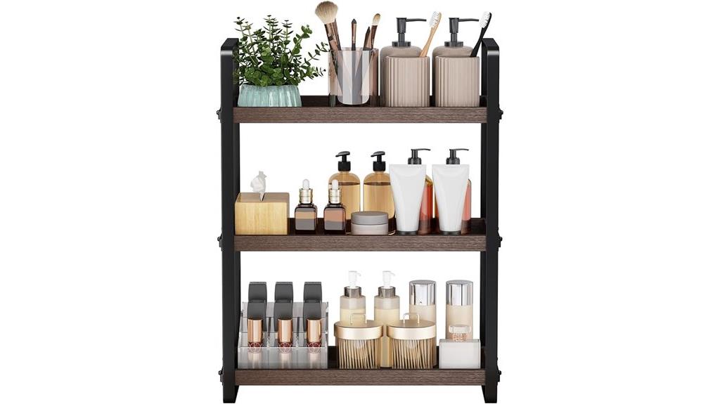 three tier bathroom organizer