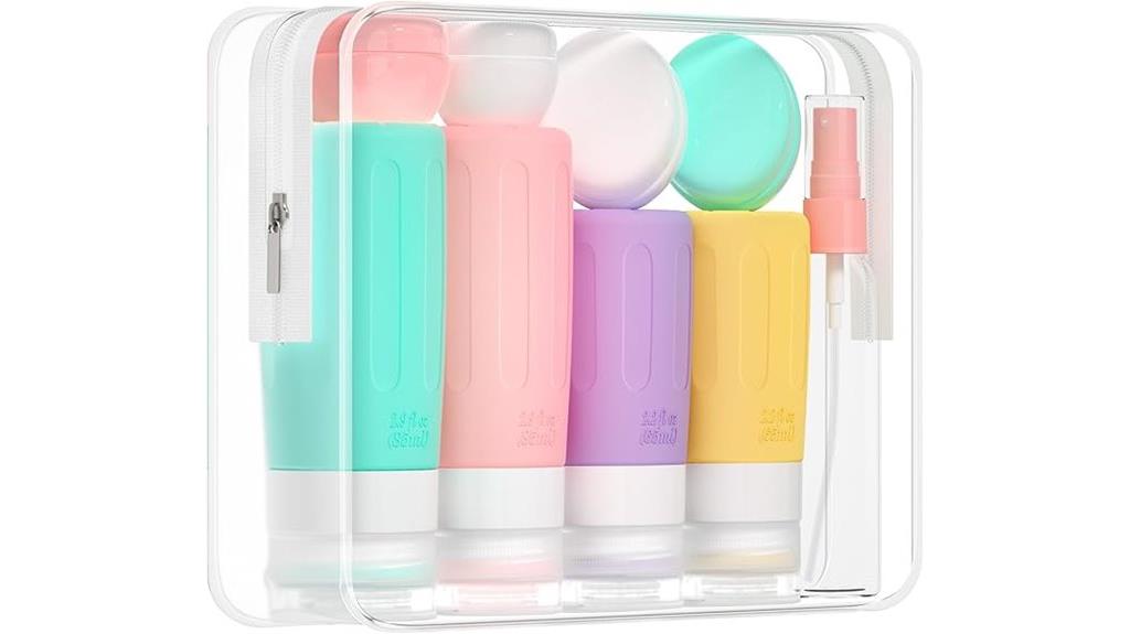 travel sized toiletry bottles