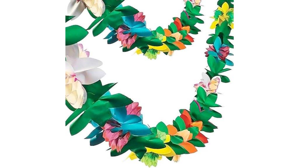 tropical garland party decorations