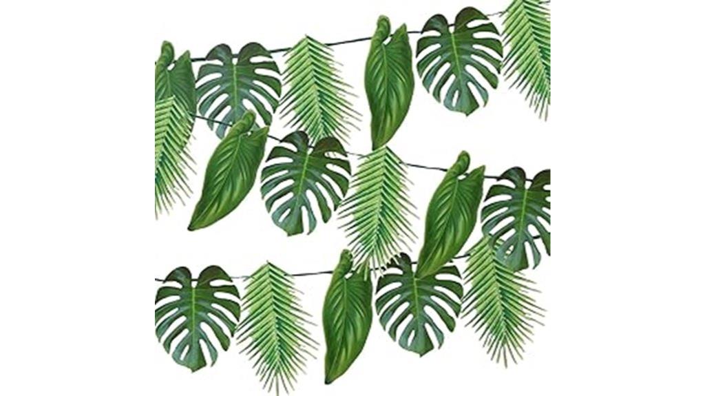 tropical palm leaf garland
