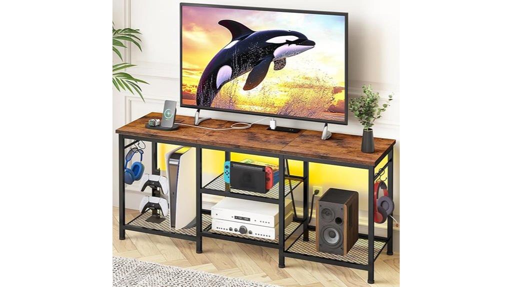 tv stand with charging