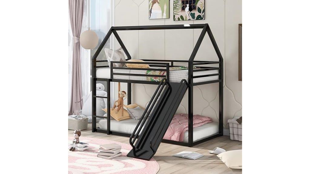 twin bunk bed slide