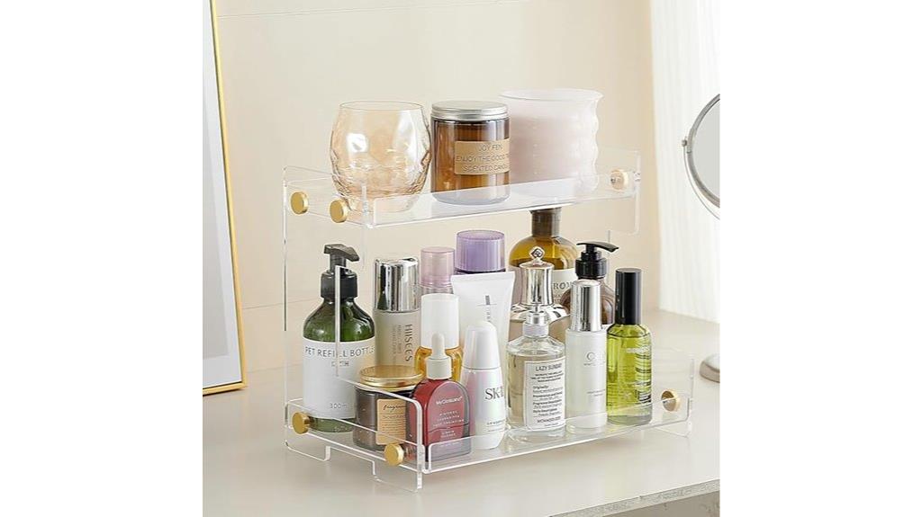 two tier bathroom organizer
