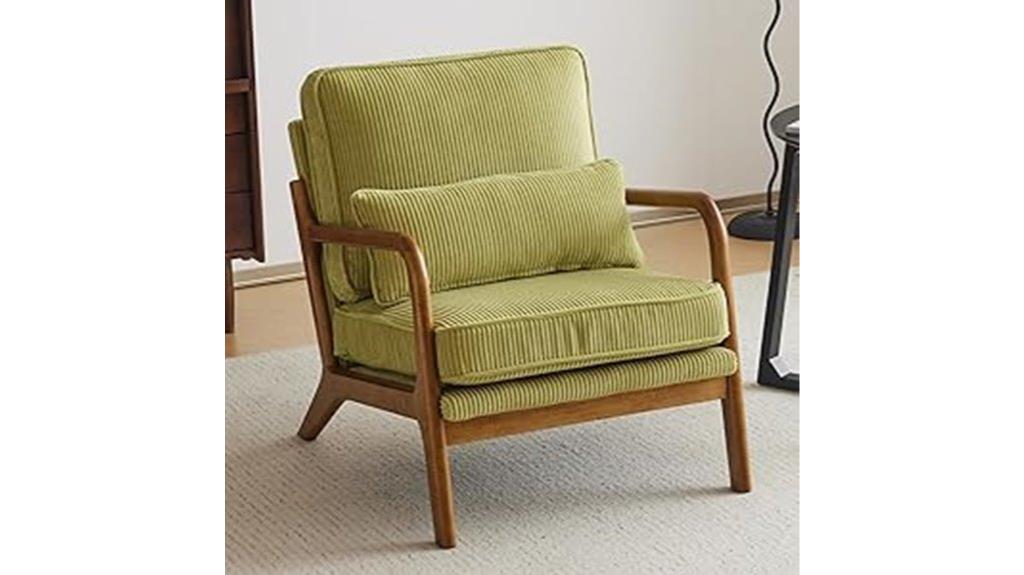upgraded corduroy accent chair