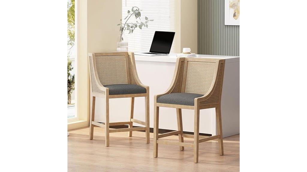 upholstered back counter stools