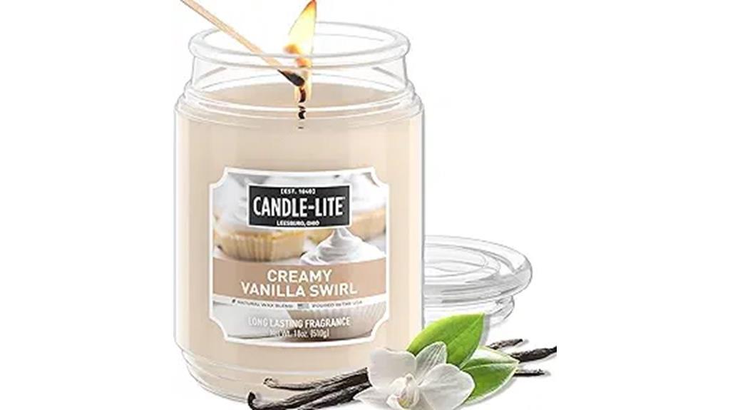 vanilla swirl scented candle