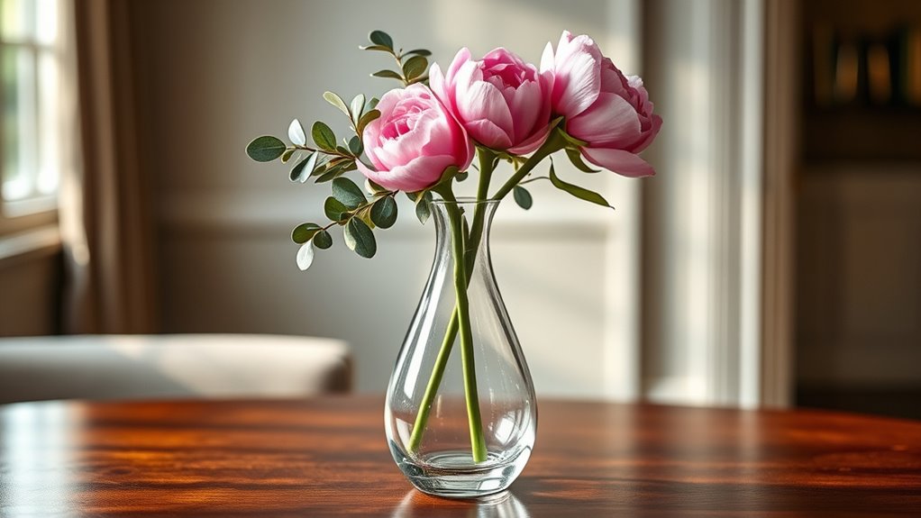 vase choice enhances floral displays