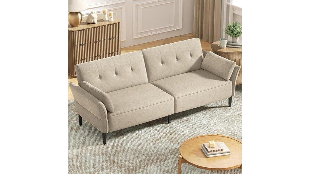 velvet futon couch bed