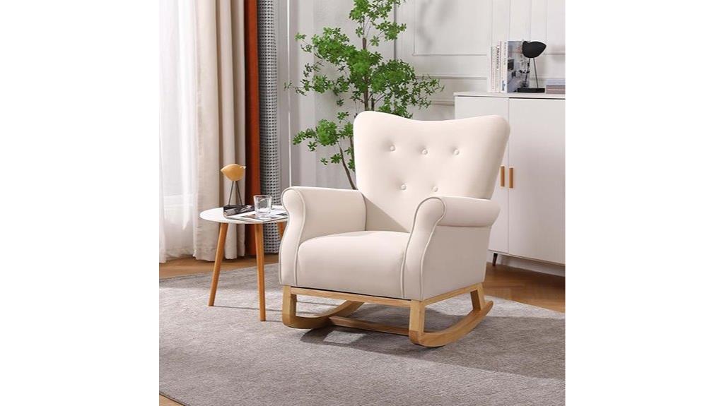 velvet nursery glider chair