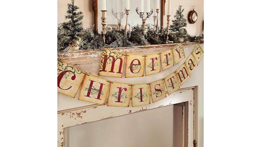 vintage christmas banner decorations