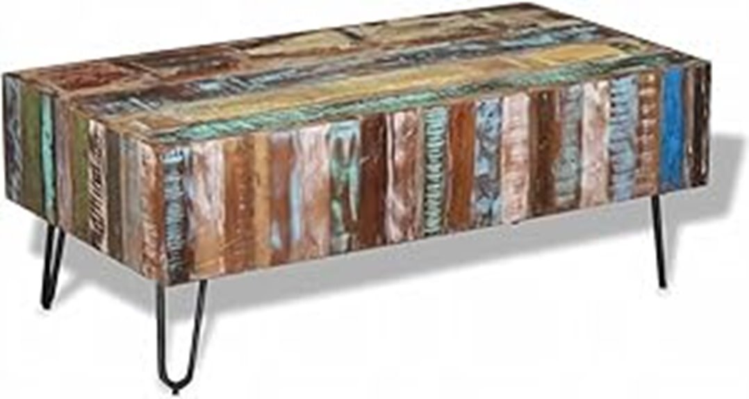 vintage coffee table dimensions