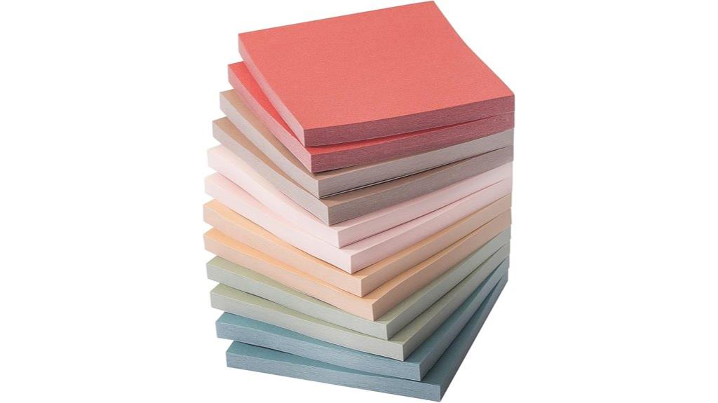 vintage color sticky notes