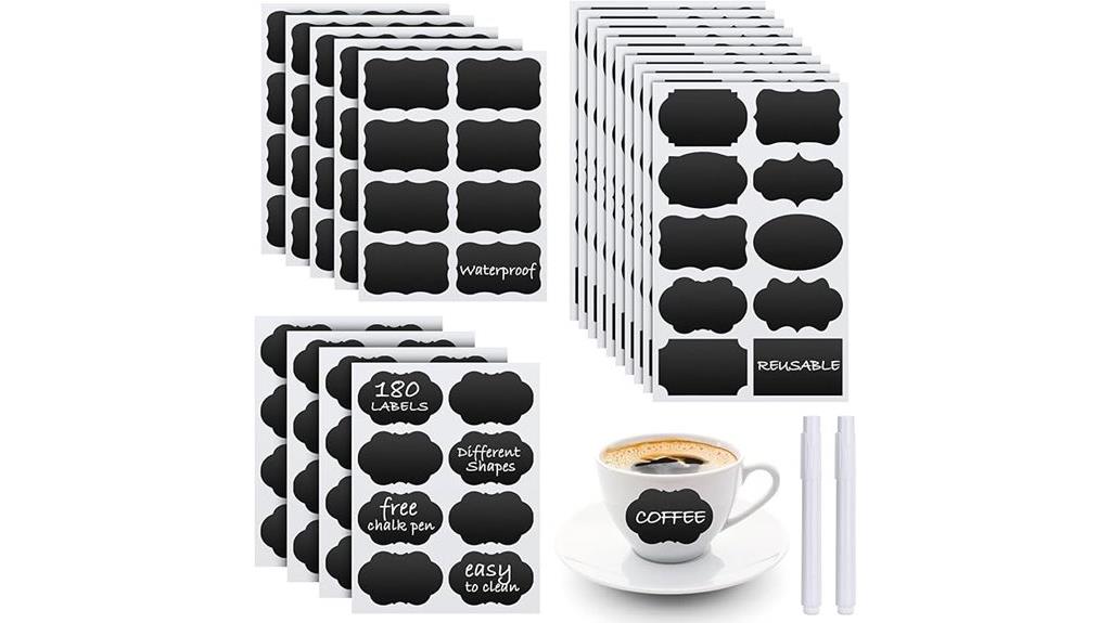 waterproof reusable chalkboard labels