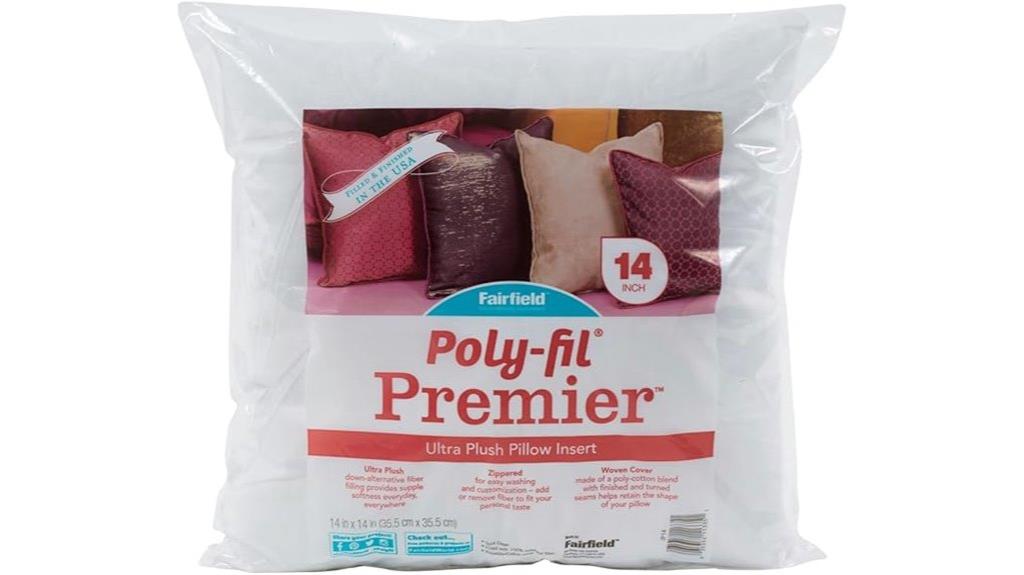 white 14 inch pillow insert