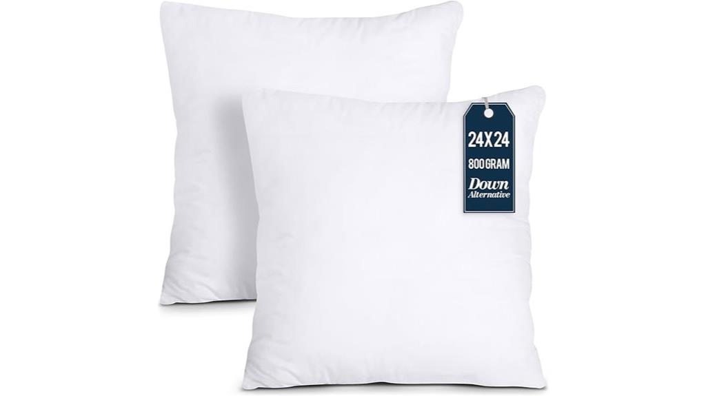 white throw pillow inserts