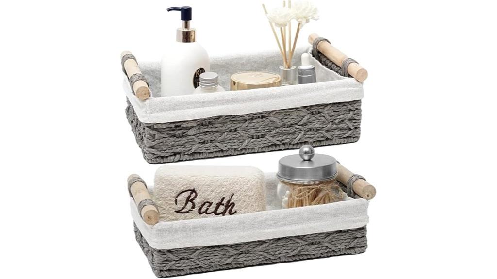 wicker storage basket organizers