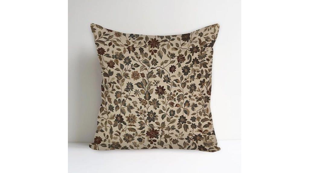 william morris floral velvet pillow