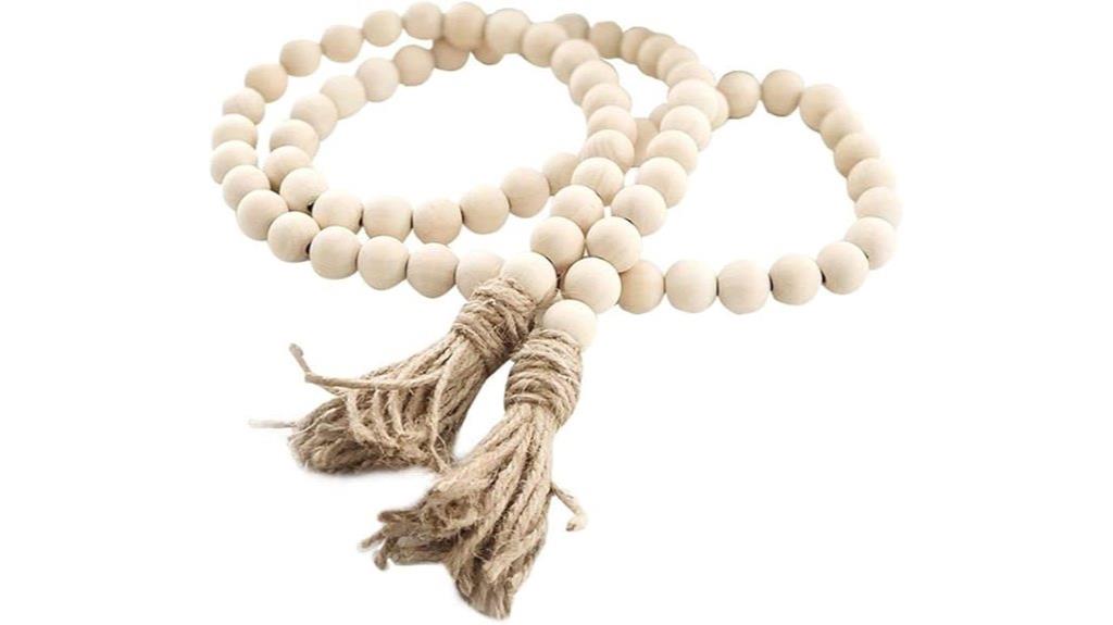 wood bead farmhouse garland
