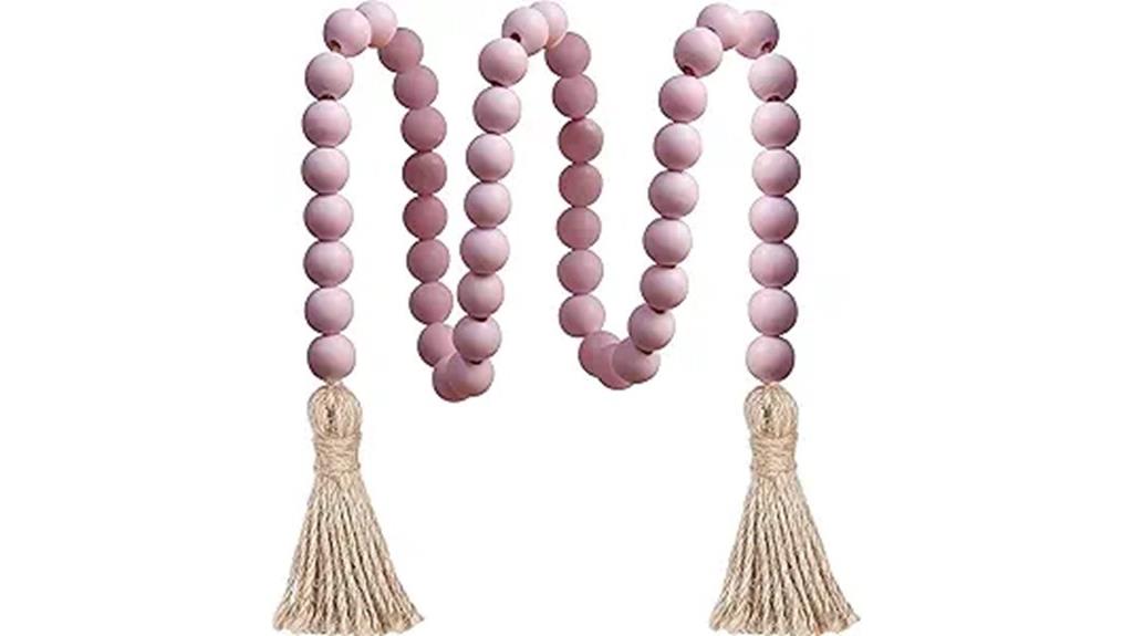 wood bead wall garland