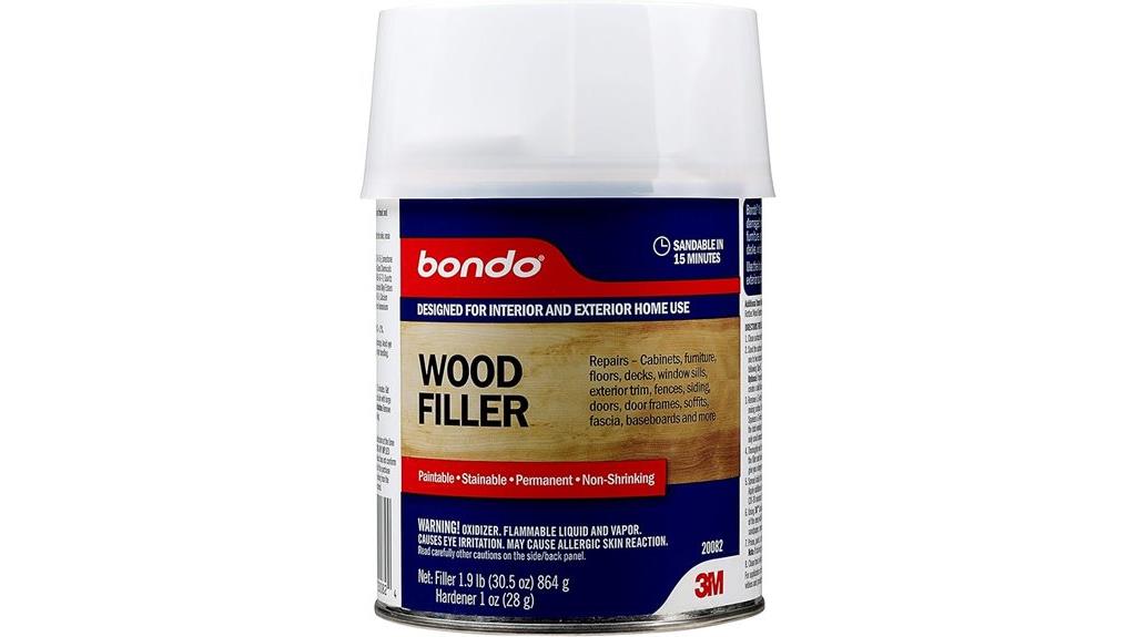 wood filler with hardener