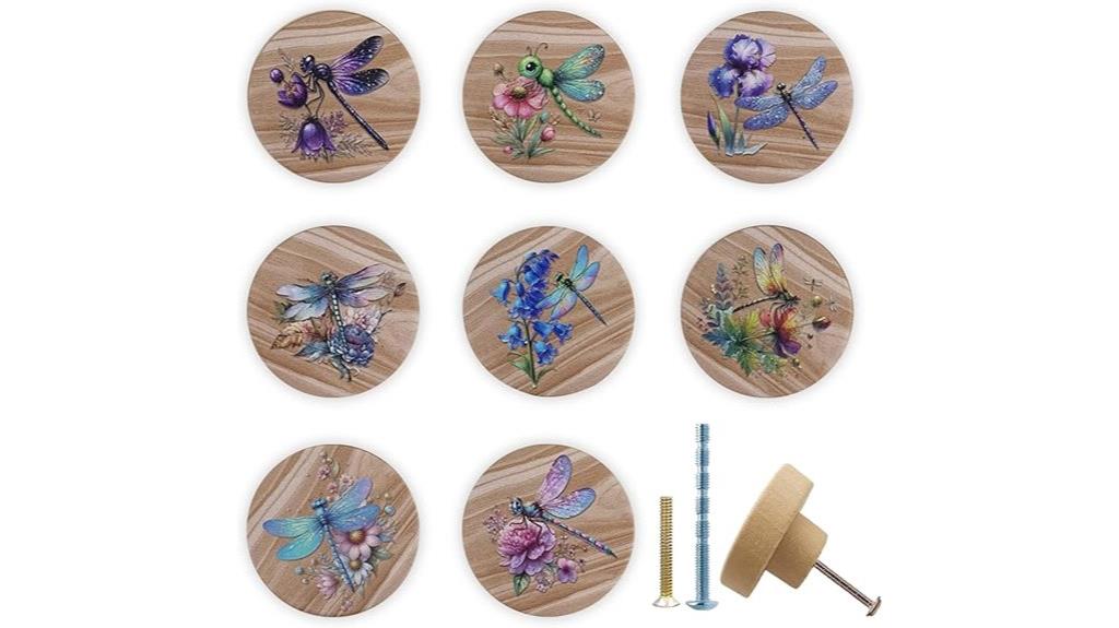 wooden dragonfly cabinet knobs