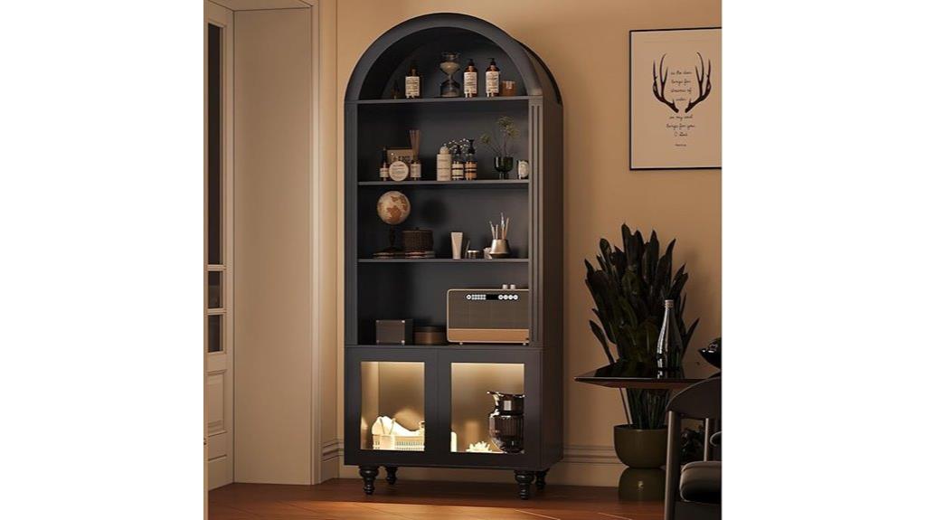 wooden farmhouse arch shelf