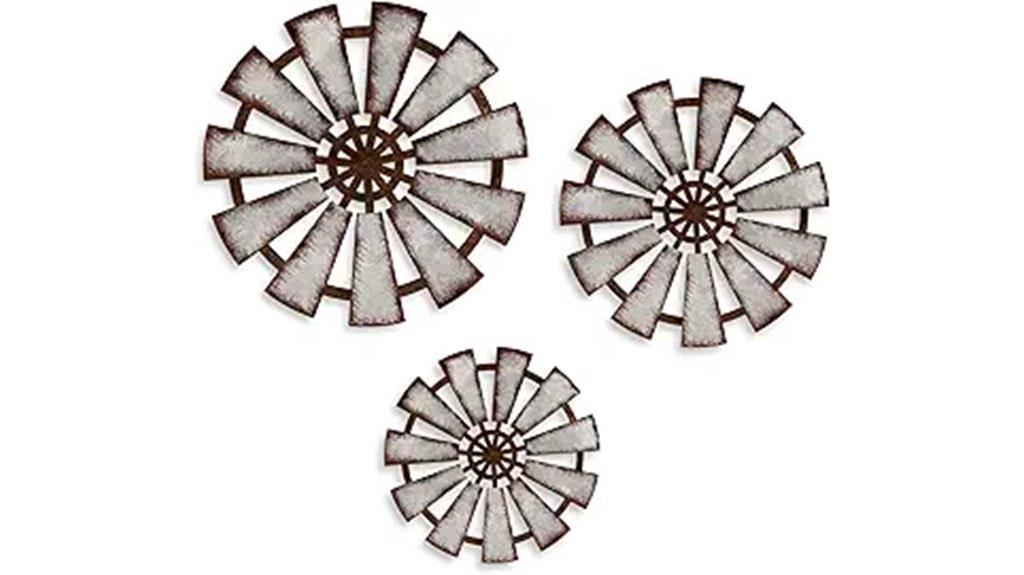 wooden farmhouse windmill decor