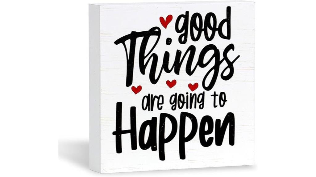 wooden office decor sign