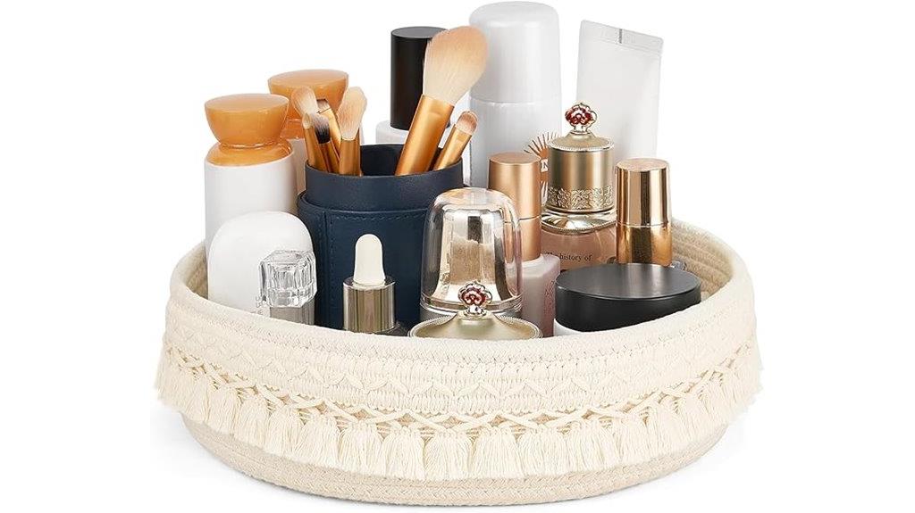 woven rope organizer basket