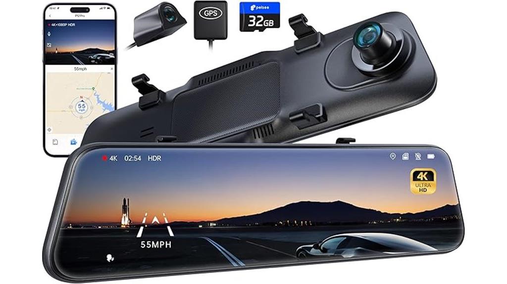 4k dual camera dash cam