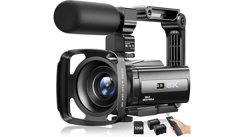8k zoom video camcorder