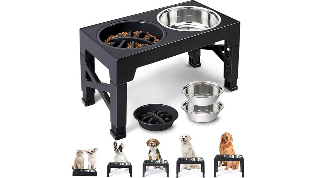 adjustable dog bowl stand