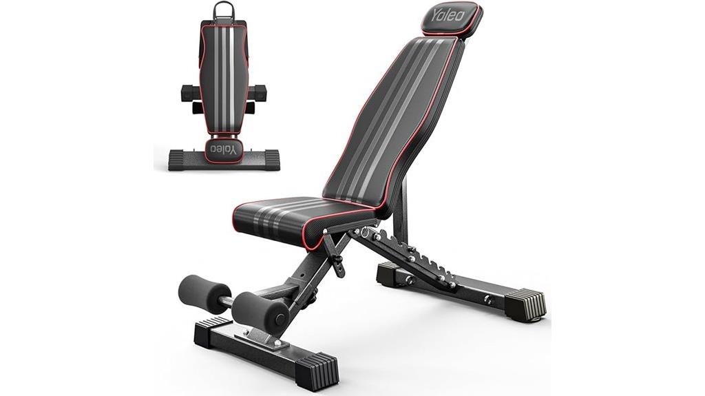 adjustable folding support bench