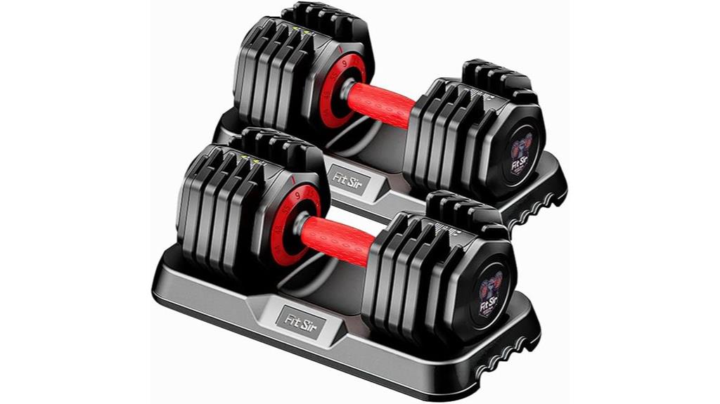 adjustable speed dumbbell set
