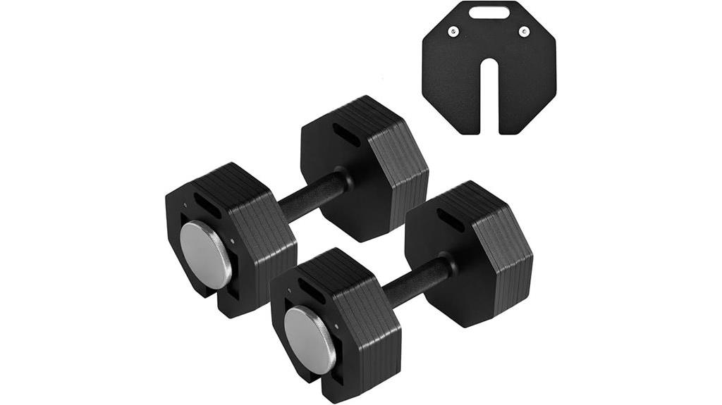 adjustable weight dumbbell pairs