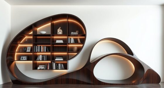 artistic arch shelving designs