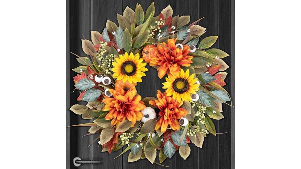 autumn maple door wreath