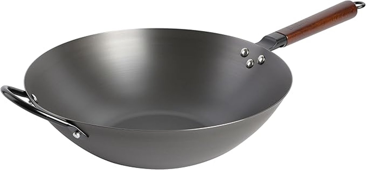 babish 14 inch carbon steel wok