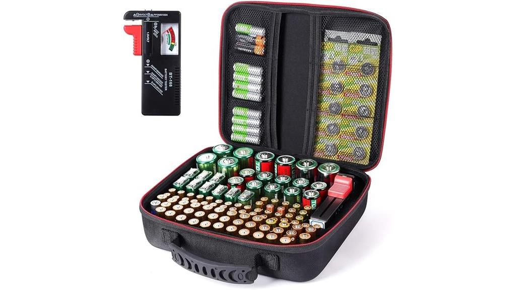 battery case with tester