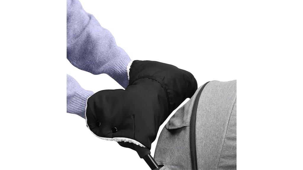 black pushchair hand warmer