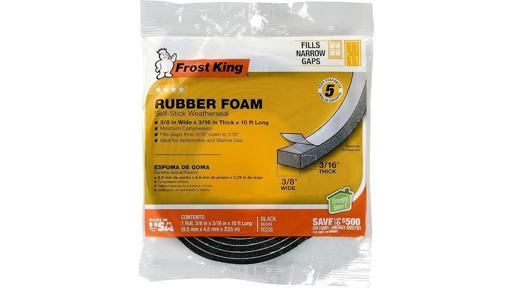 black self stick weatherseal
