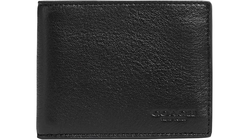 black slim coach bifold
