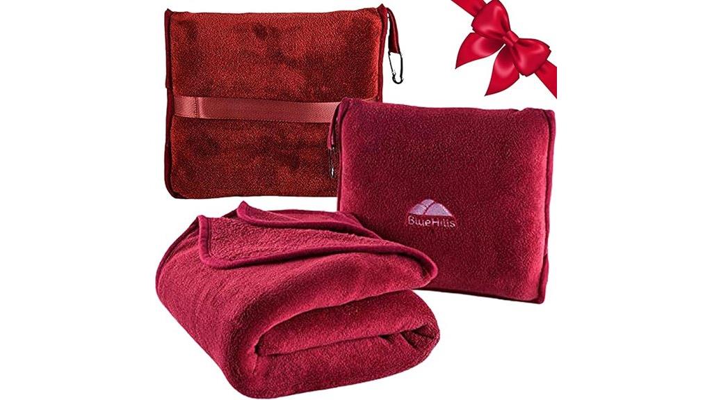 bluehills travel blanket set