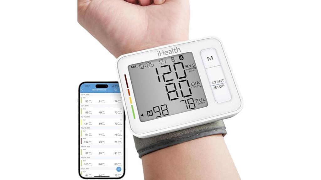 bluetooth wrist blood pressure monitor