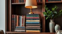 book arrangement and styling