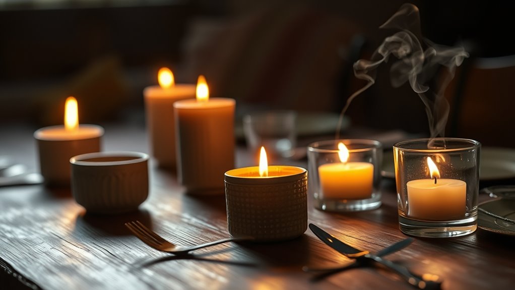 candle arrangement for ambiance
