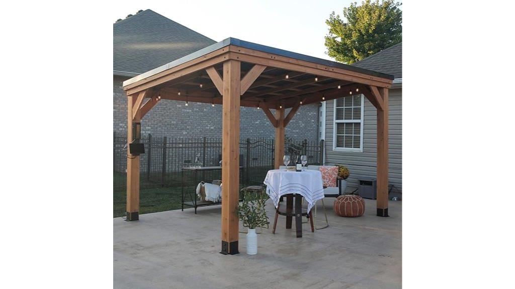 cedar gazebo pavilion backyard